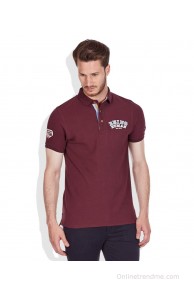 Being Human Purple Polos Neck T Shirt